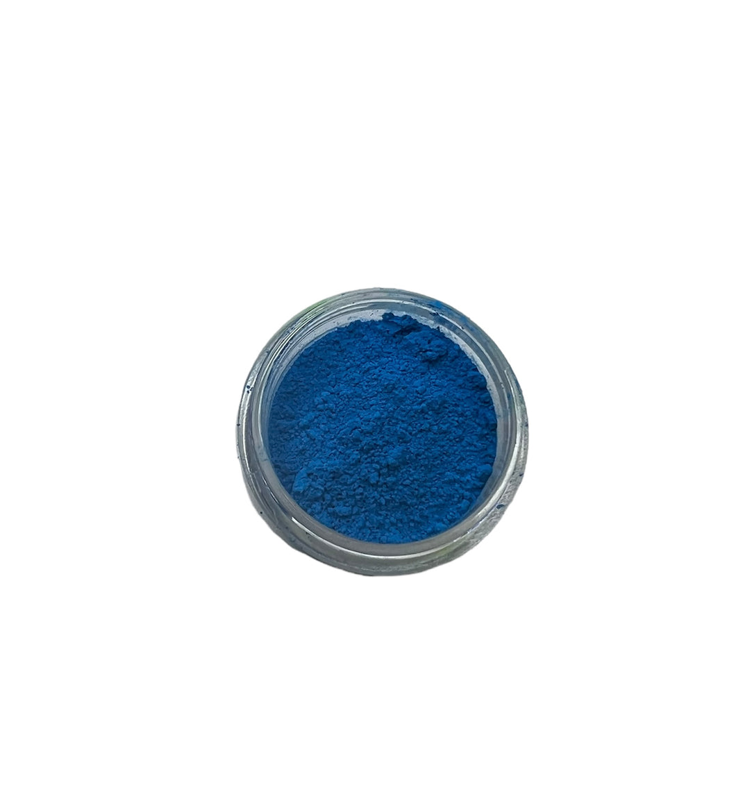 Neon blue loose pigment