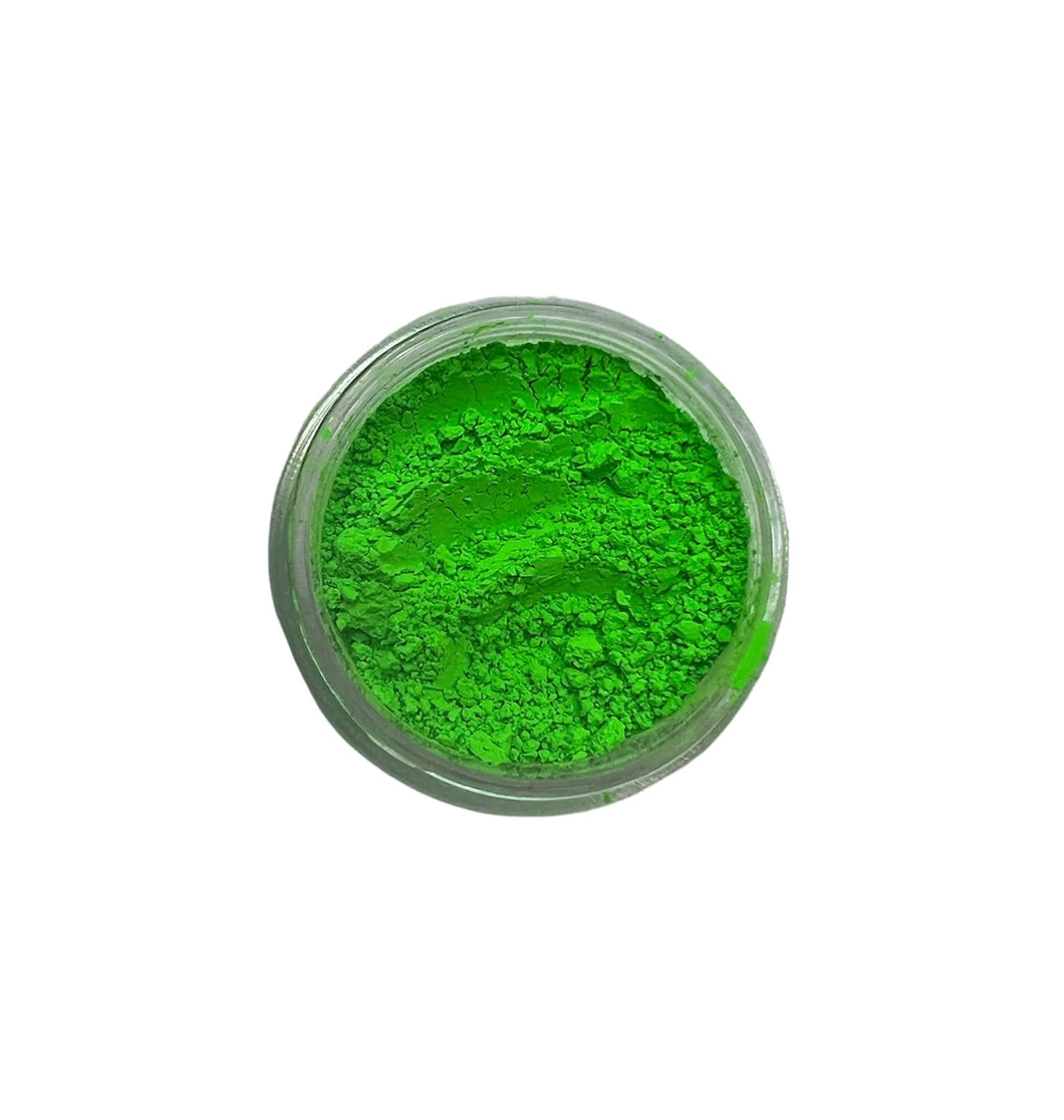 Neon green loose pigment